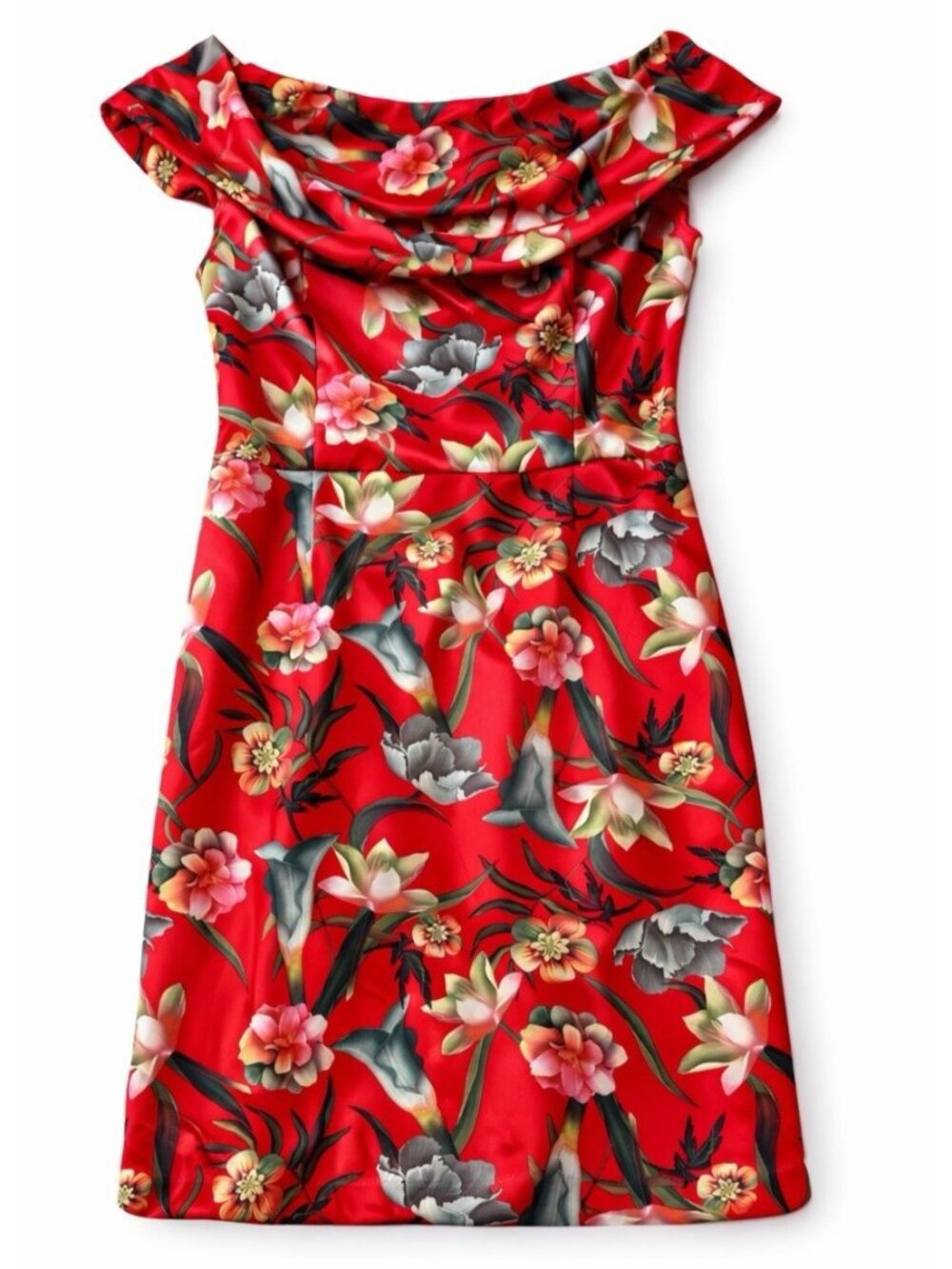 Alexia Admor Women Off Shoulder Floral Print Dress Multicolor Size 8 new
